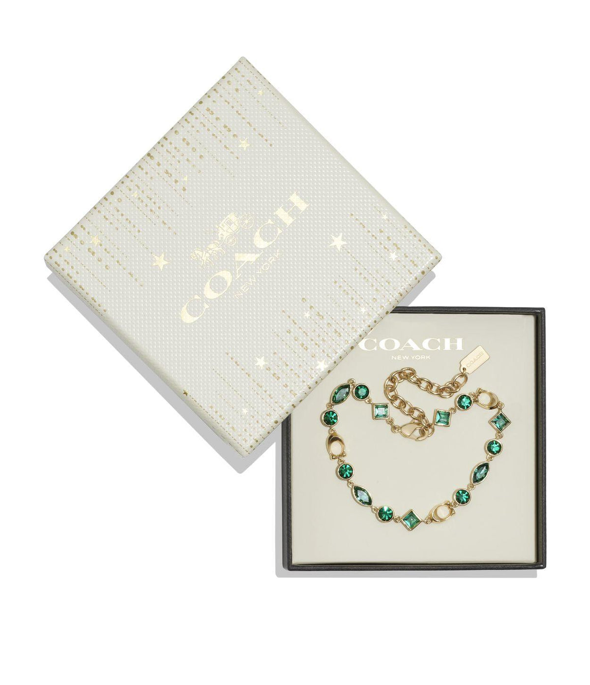 Signature Gem Bracelet-450357GLD-Green/Gold