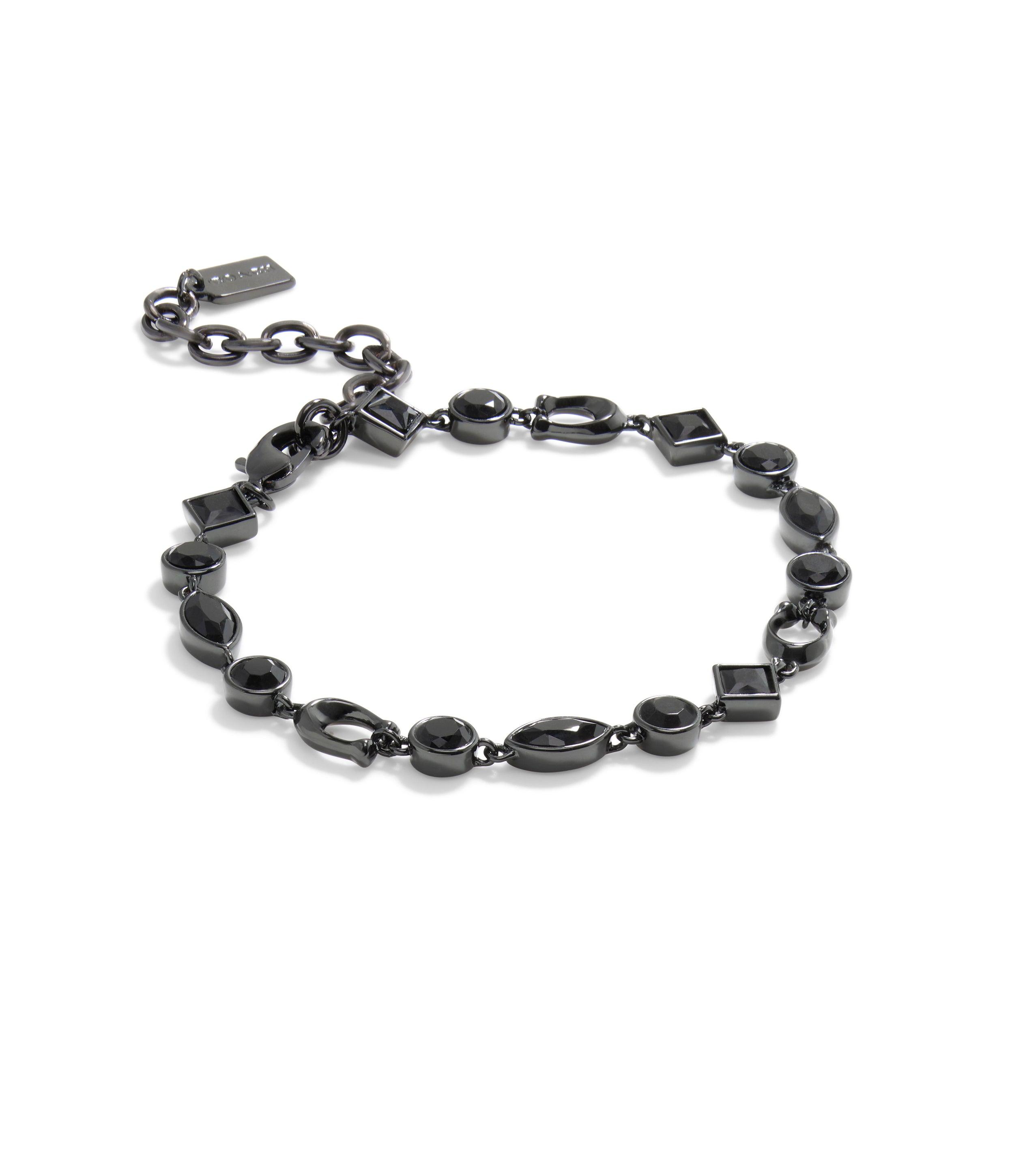 Signature Gem Bracelet-450357HEM-Black/Rhodium