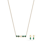 Signature Gem Jewelry Set-450358GLD-Green/Gold