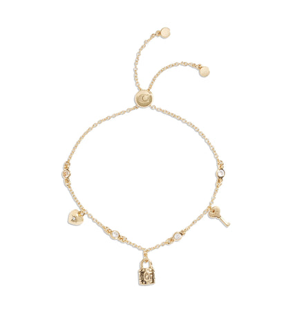 Iconic Charm Slider Bracelet-450410GLD-Shiny Gold