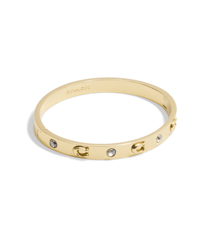 Signature Stone Bangle Boxed Bracelet-37455892Gld-Gold