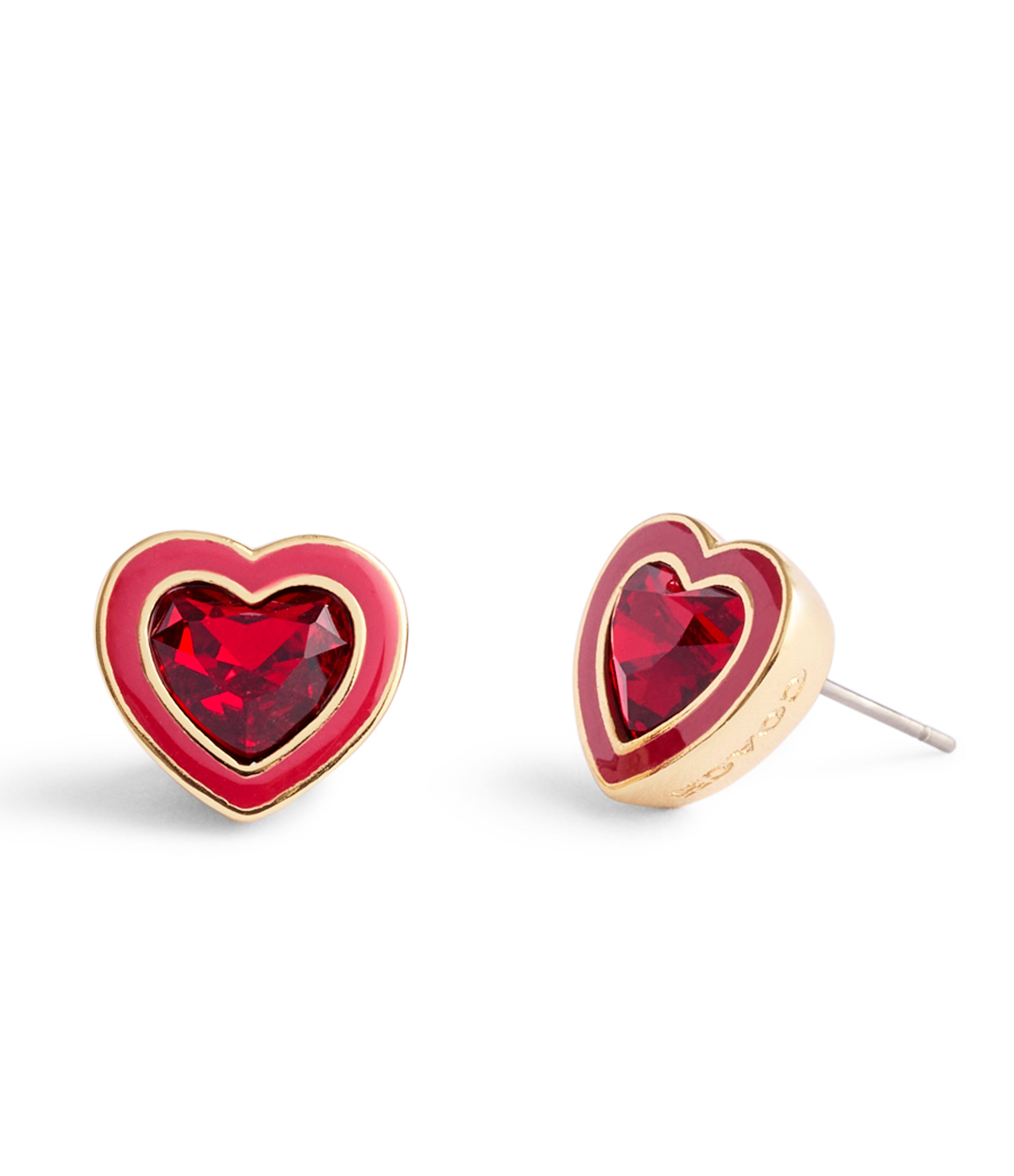 Enamel Heart Boxed Jewelry Set-37460451Gld-Red