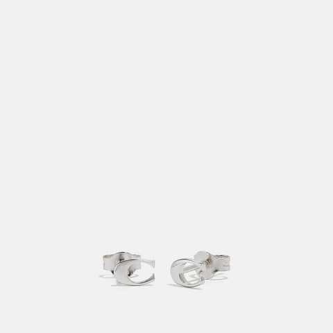 COACH-Signature Stud Earrings-39365-Silver