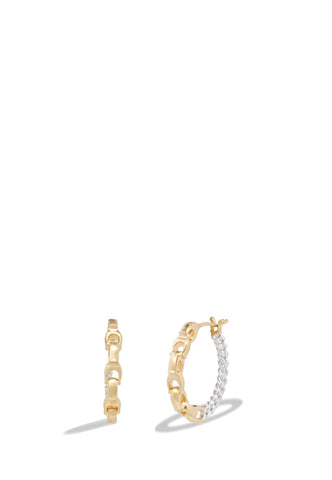 Half/Half Hoop-426111TWO-Silver/Gold