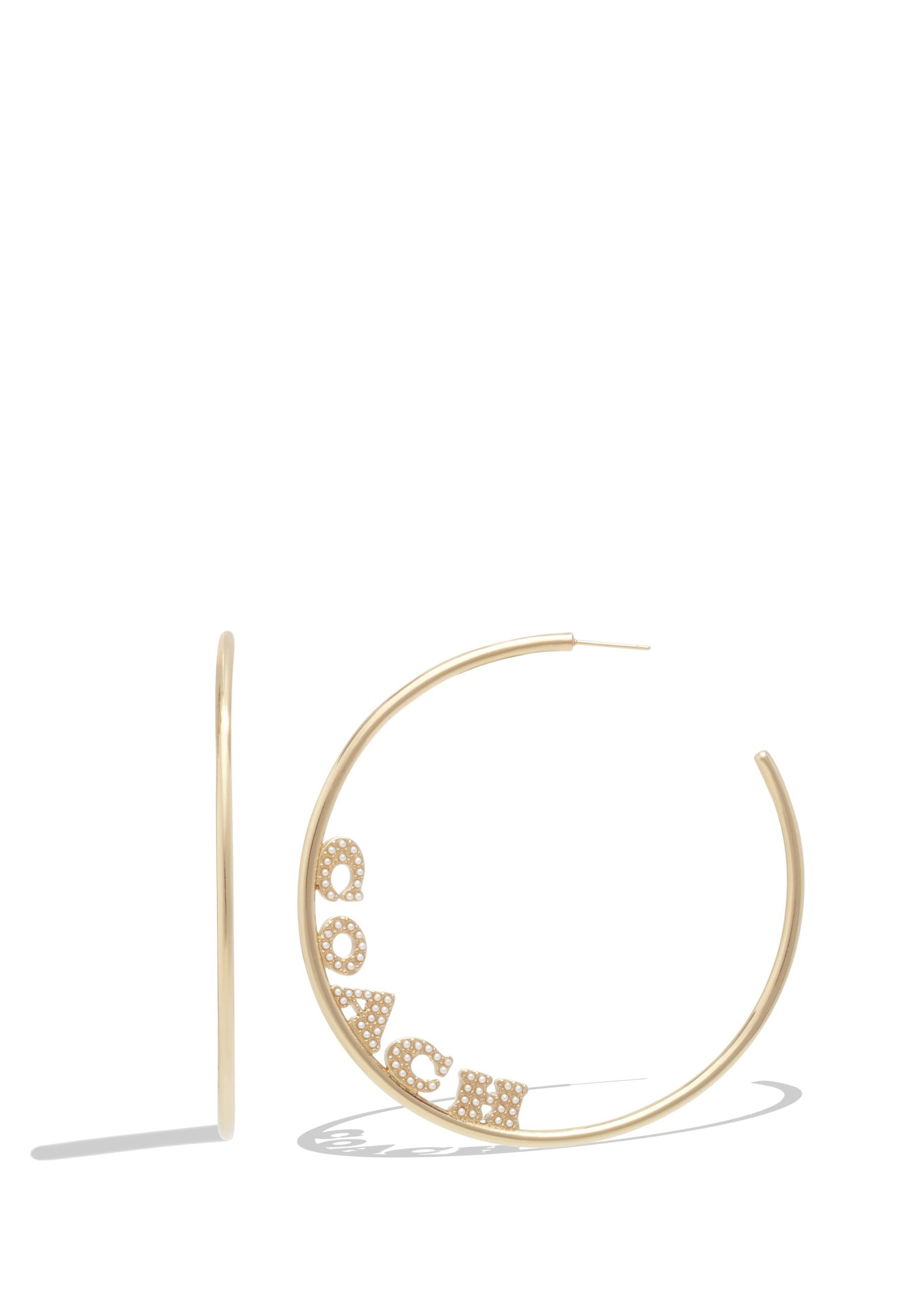 Coach Medium Hoops-429282GLD-Pearl/Gold