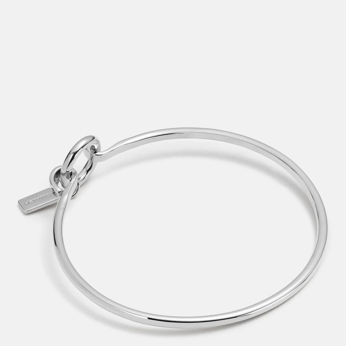 COACH-Charm Base Hinged Hoop Bangle-56786-slv