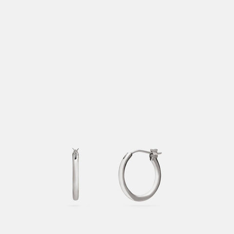 COACH-Charm Base Hoop Earrings-56787-slv