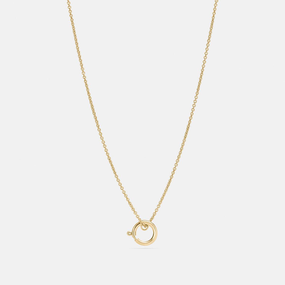 COACH-Charm Base Hoop Necklace-56799-gld