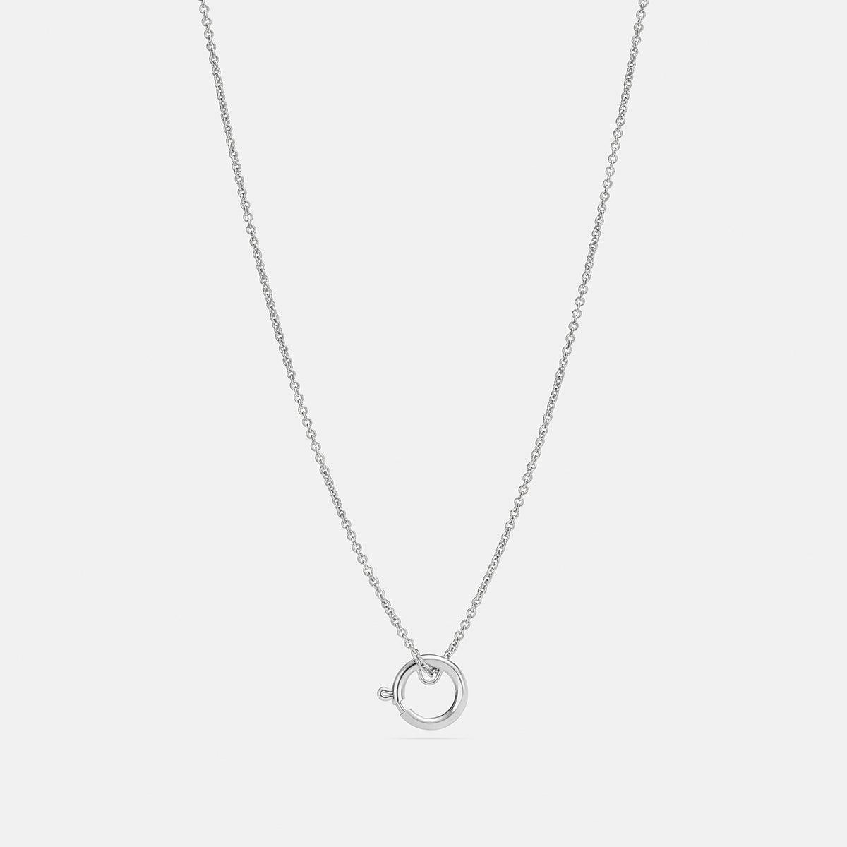 COACH-Charm Base Hoop Necklace-56799-slv