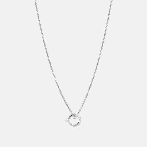 COACH-Charm Base Hoop Necklace-56799-slv