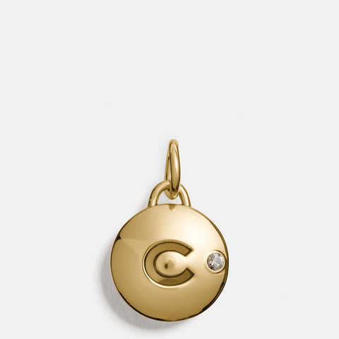 COACH-Coach Signature Disc Charm-56803-SV/BLACK