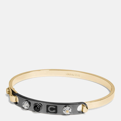 COACH-Coach Icons Tension Bangle-58444-RS/BLACK