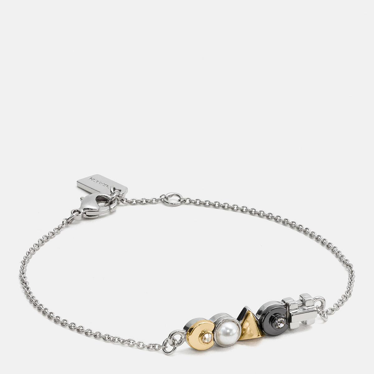 COACH-Coach Deco Chain Bracelet-59880-SV/Metallic Graphite