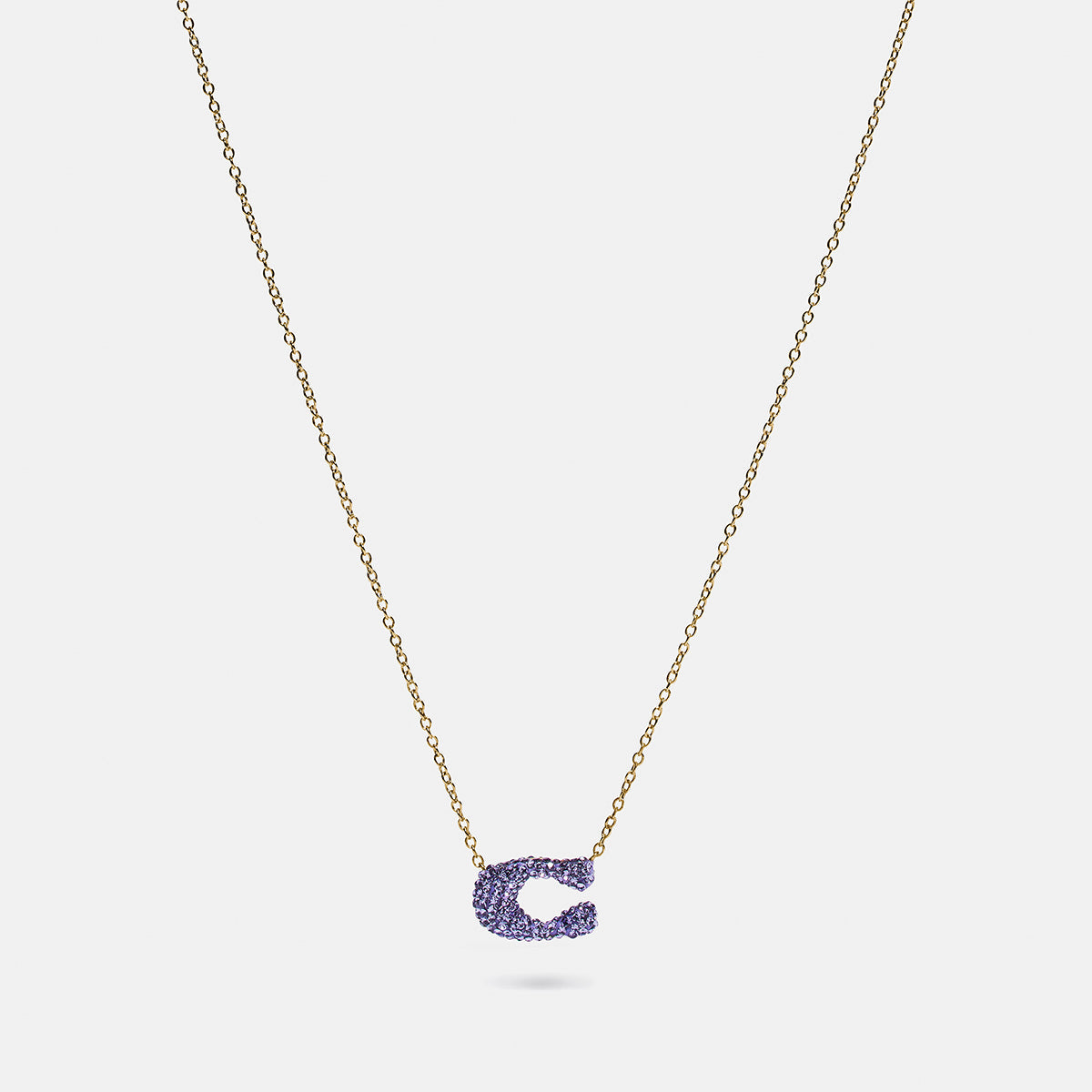 COACH-Crystal Signaturenecklace-78861-GD/PURPLE