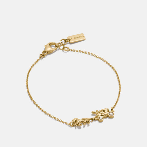 COACH-Demi-Fine Horse And Carriage Chain Bracelet-90725-GLD