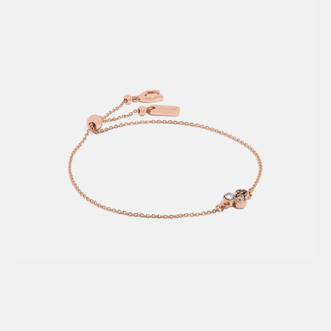 Coach-Mini Tea Rose Cluster Slider Bracelet-91351-Rose Gold/Multi