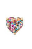 my love glitter heart studs