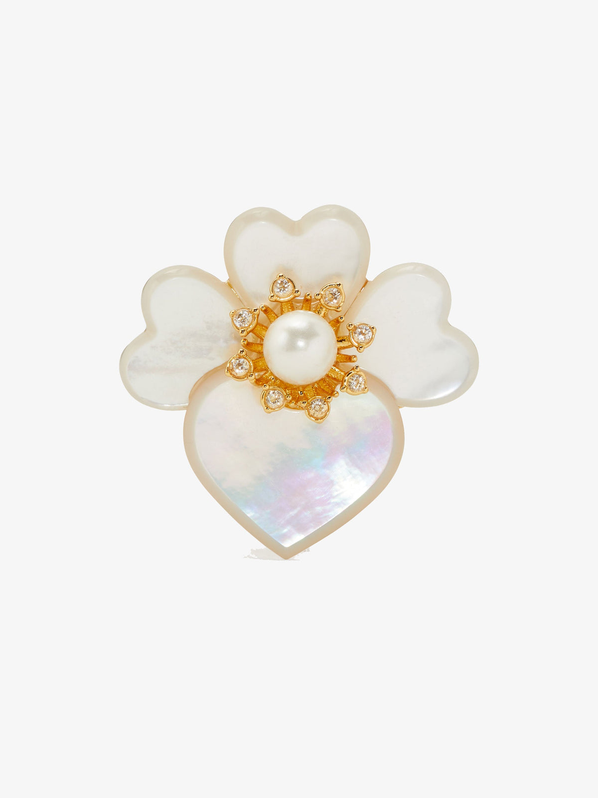 precious pansy statement studs