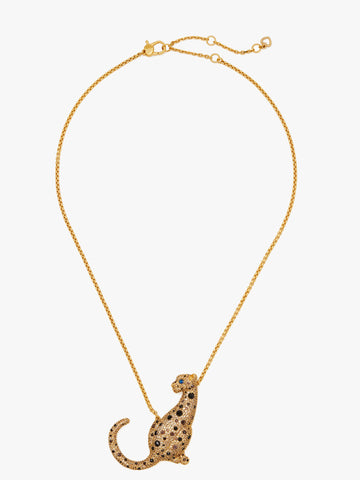 fierce leopard statement pendant