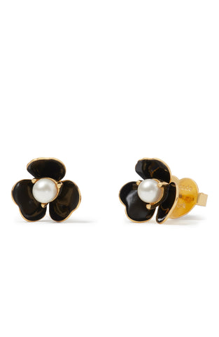 KD287-bouquet toss studs-Black/Gold