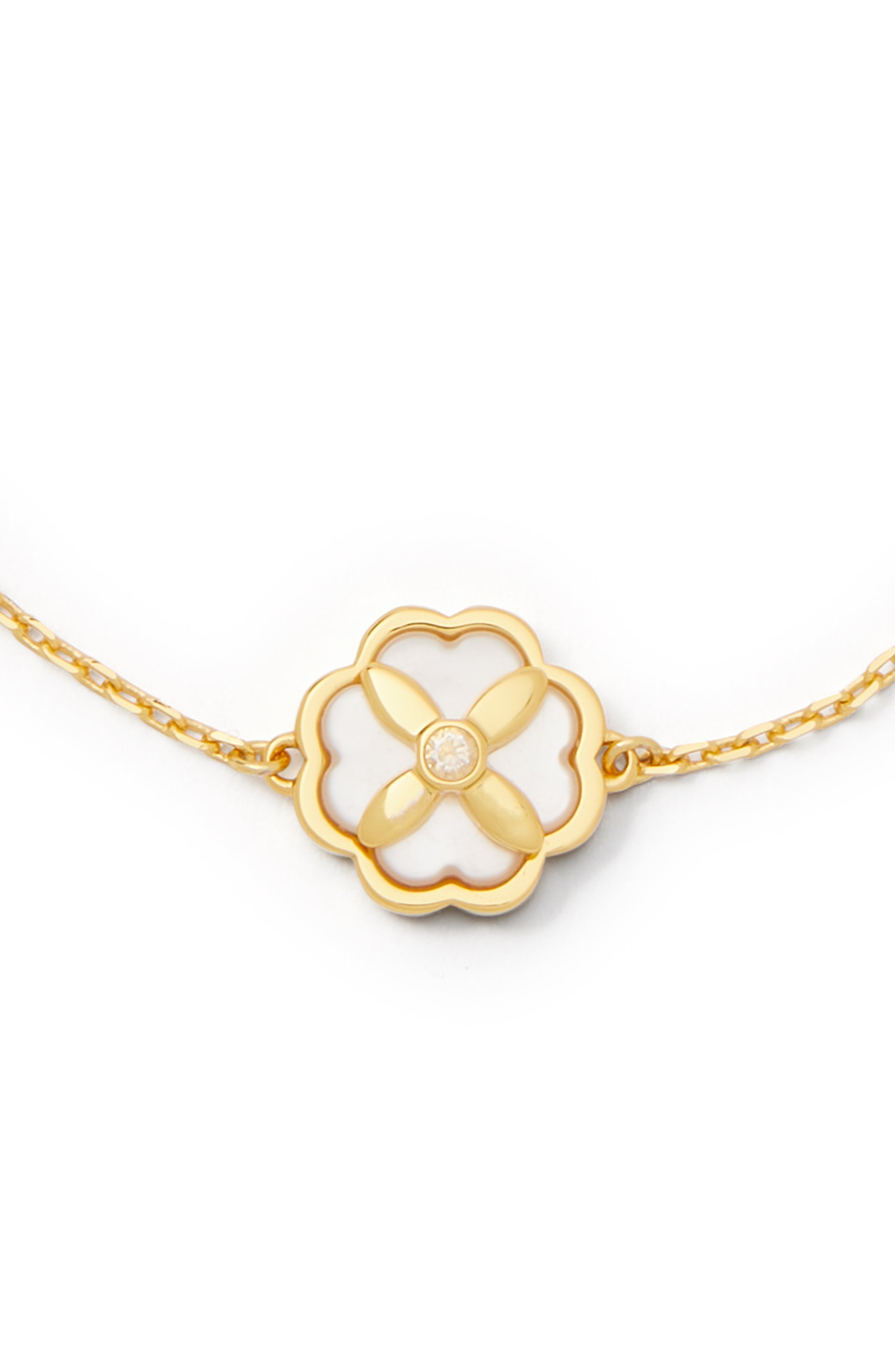 KD294-heritage bloom bracelet-Cream/Gold