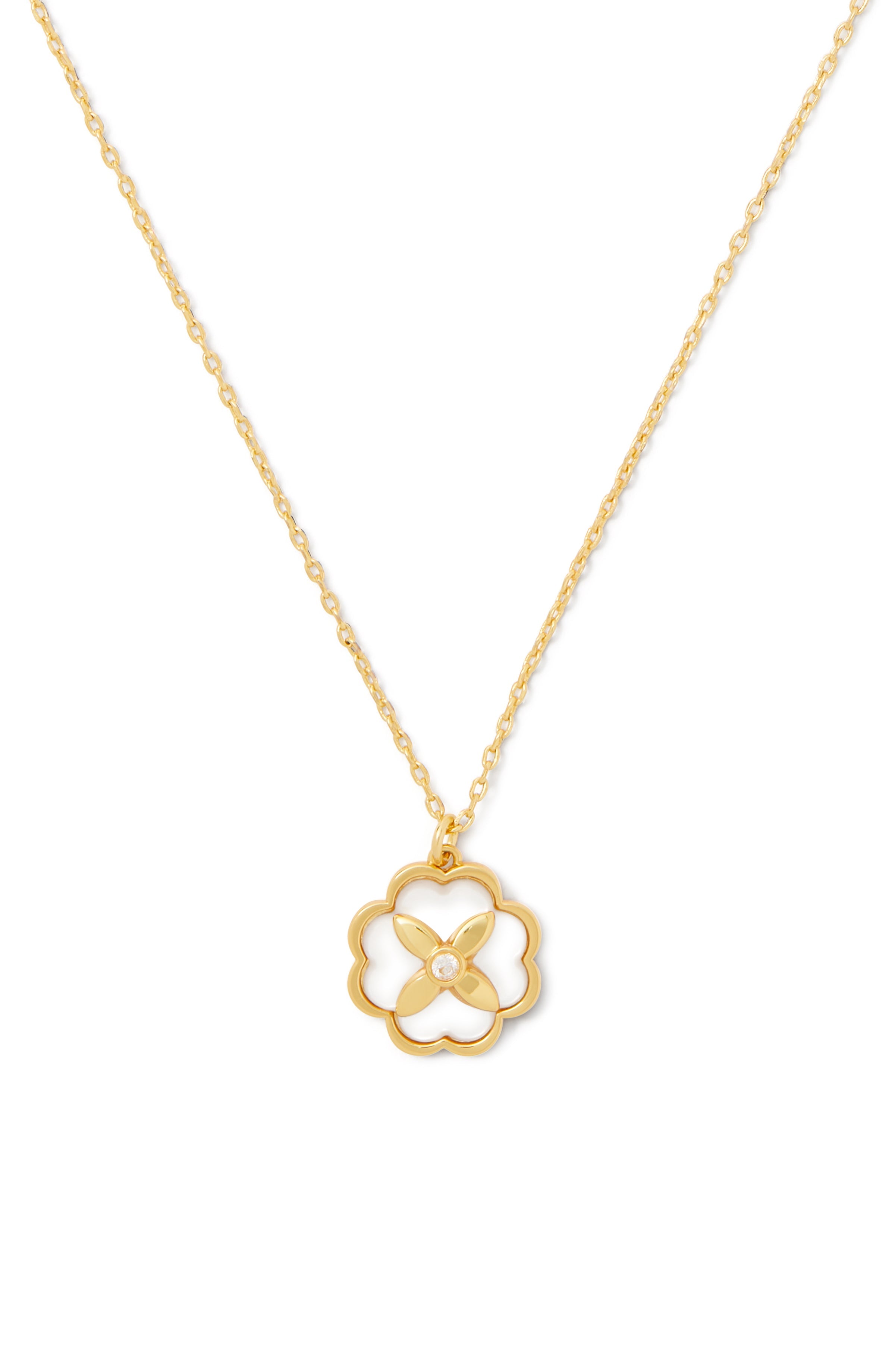 KD299-heritage bloom pendant-Cream/Gold