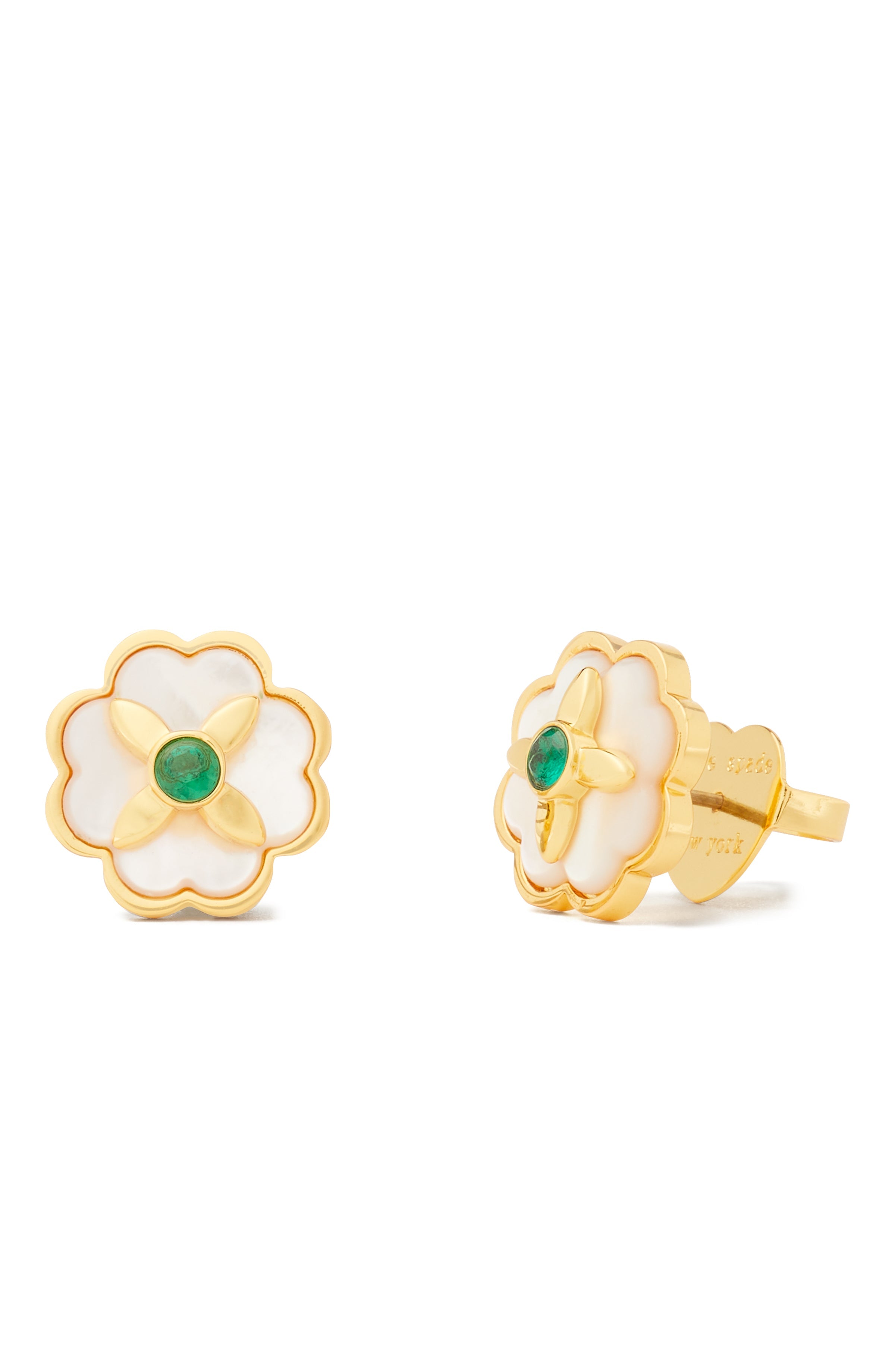 KD310-heritage bloom studs-Emerald