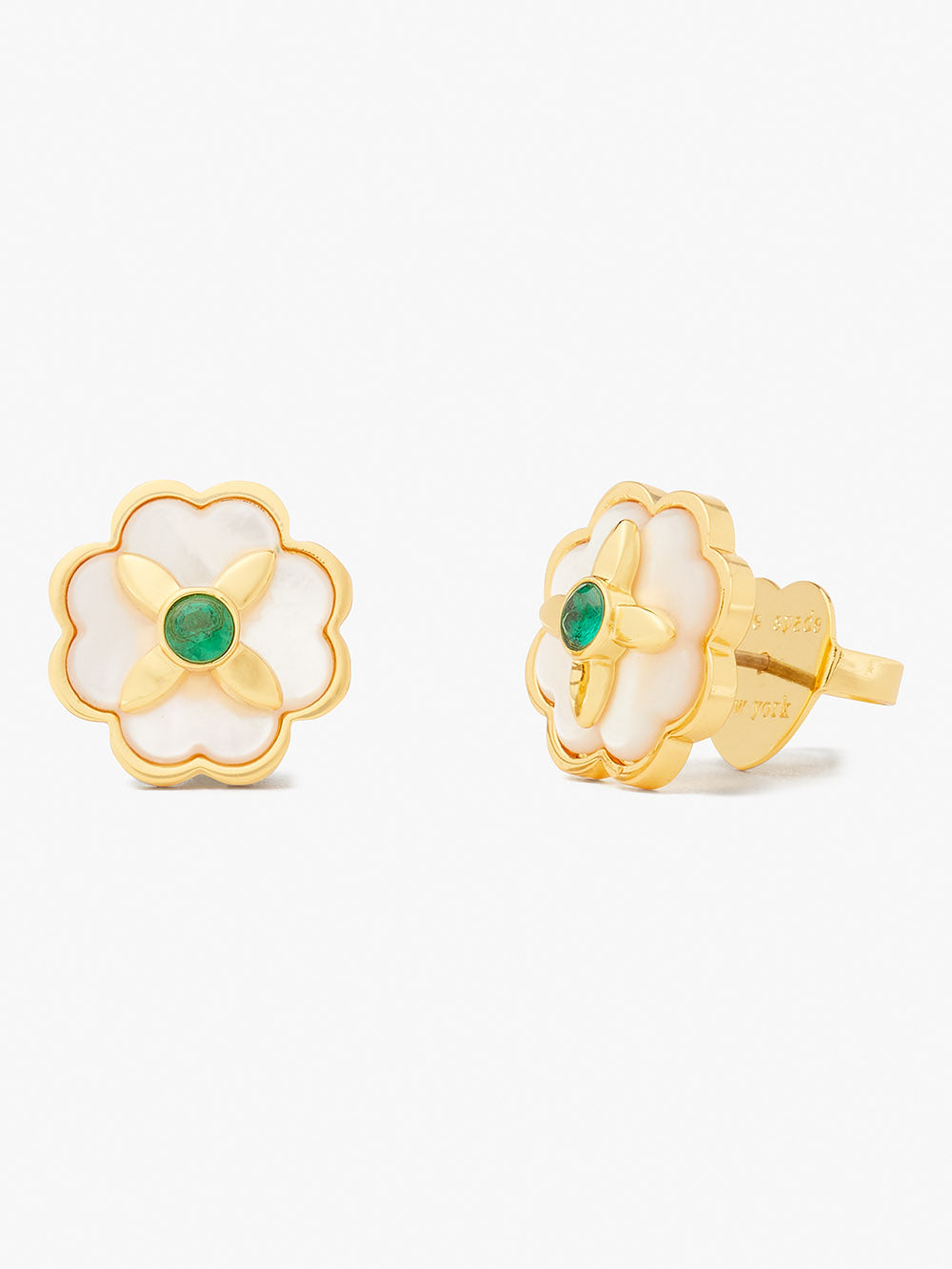 KD310-heritage bloom studs-Emerald