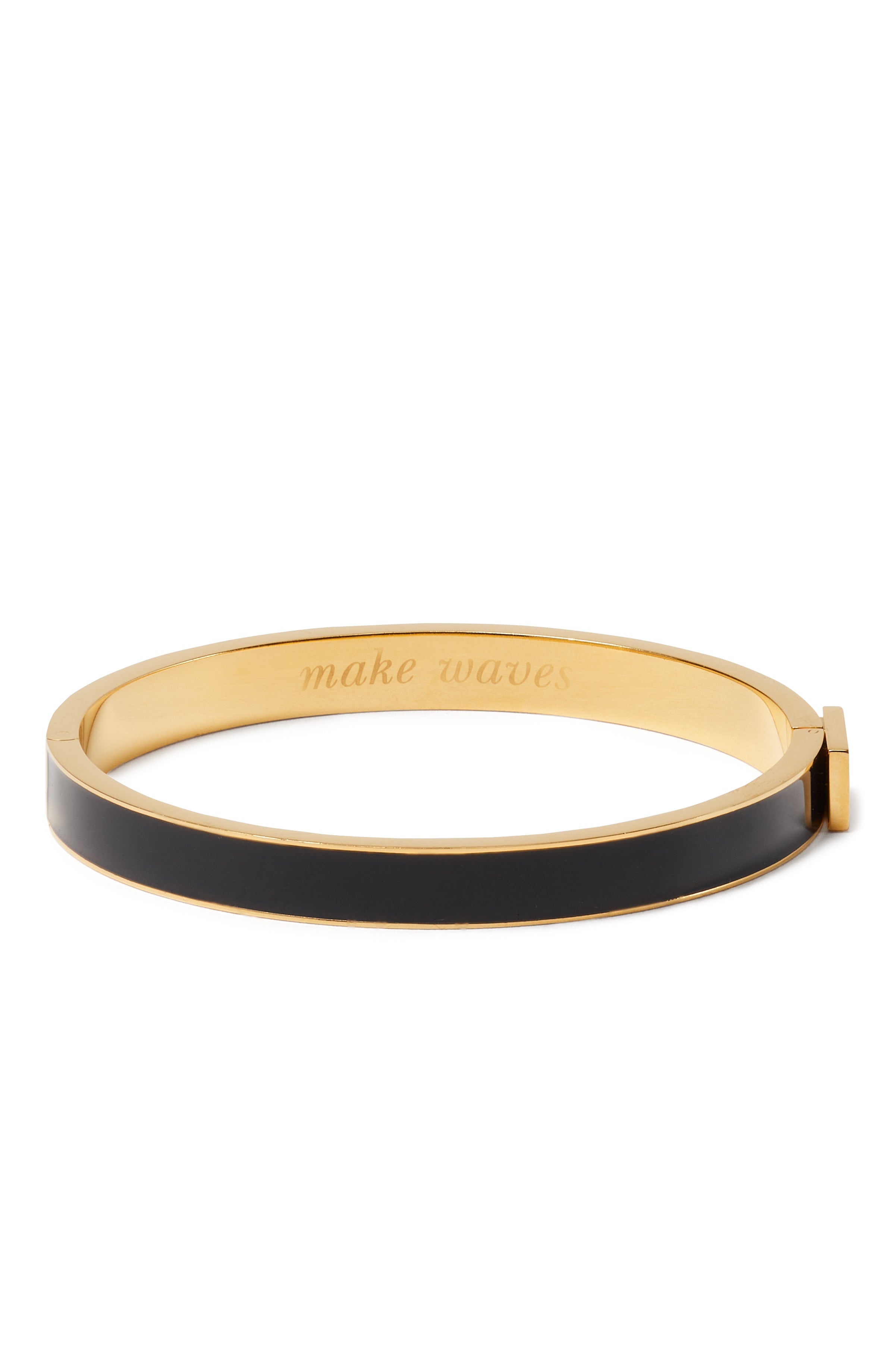 KD343-make waves thin idiom bangle-Navy