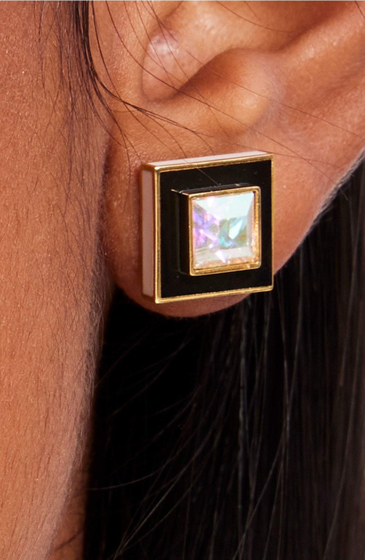 KD926-Mod Square Studs-Black Multi