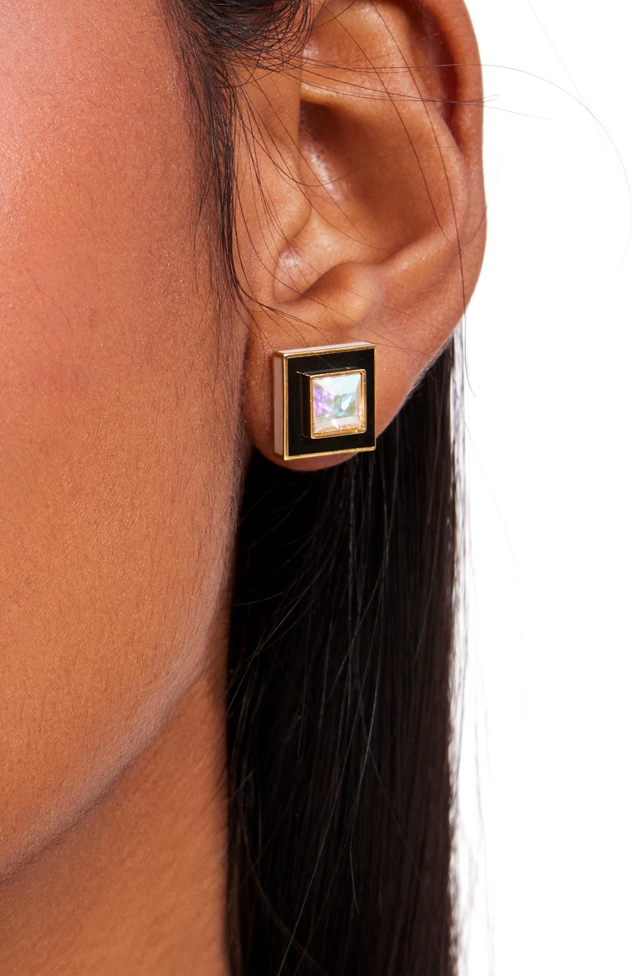 KD926-Mod Square Studs-Black Multi