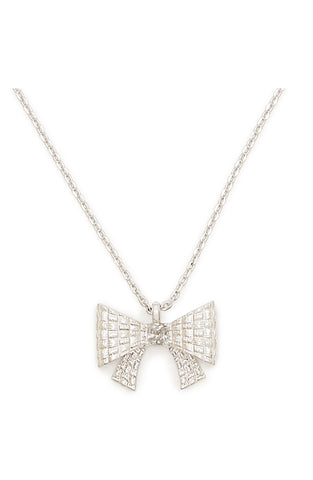 KD971_Wrapped In A Bow Mini Pendant_Clear/Silver