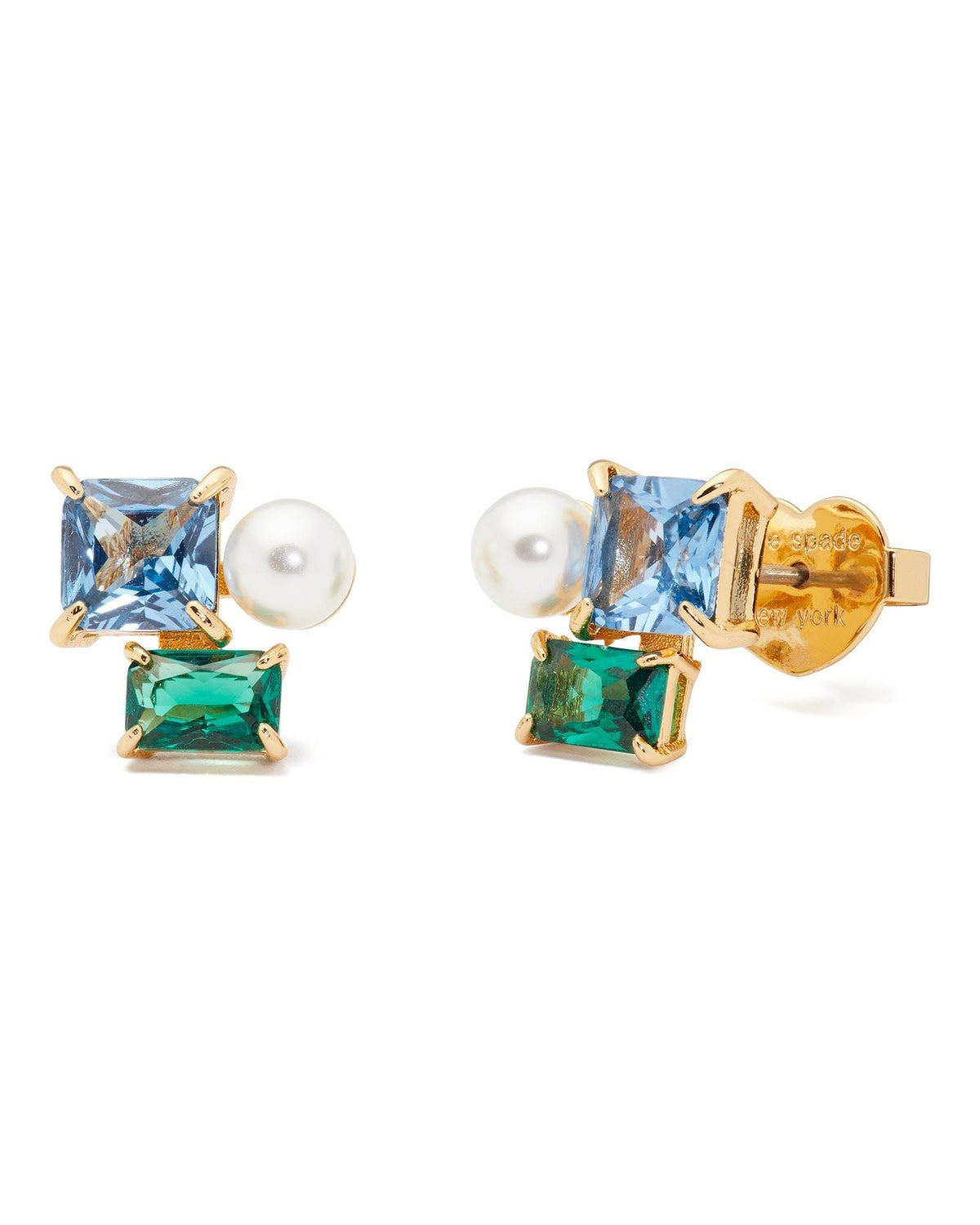 KE057-Victoria Cluster Studs-Blue/Multi