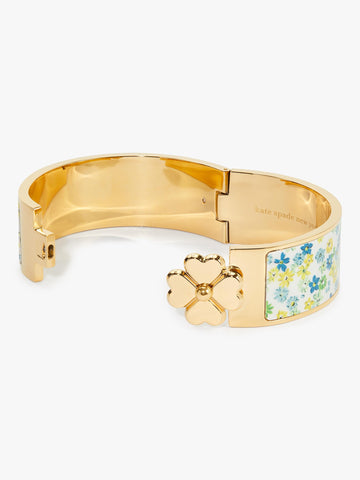 heritage spade flower wide hinged bangle