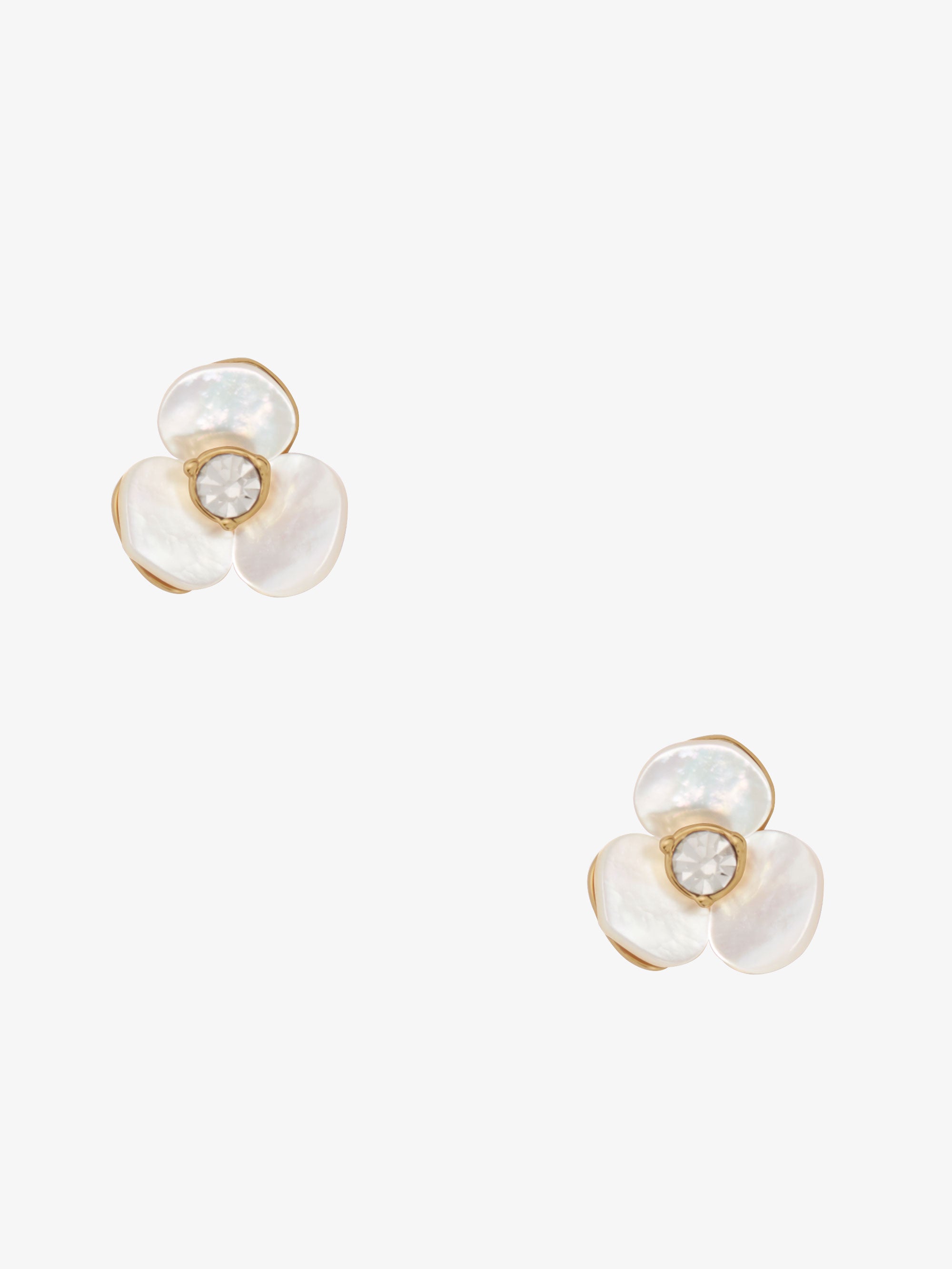 WBRU6748-disco pansy studs-Creamclear