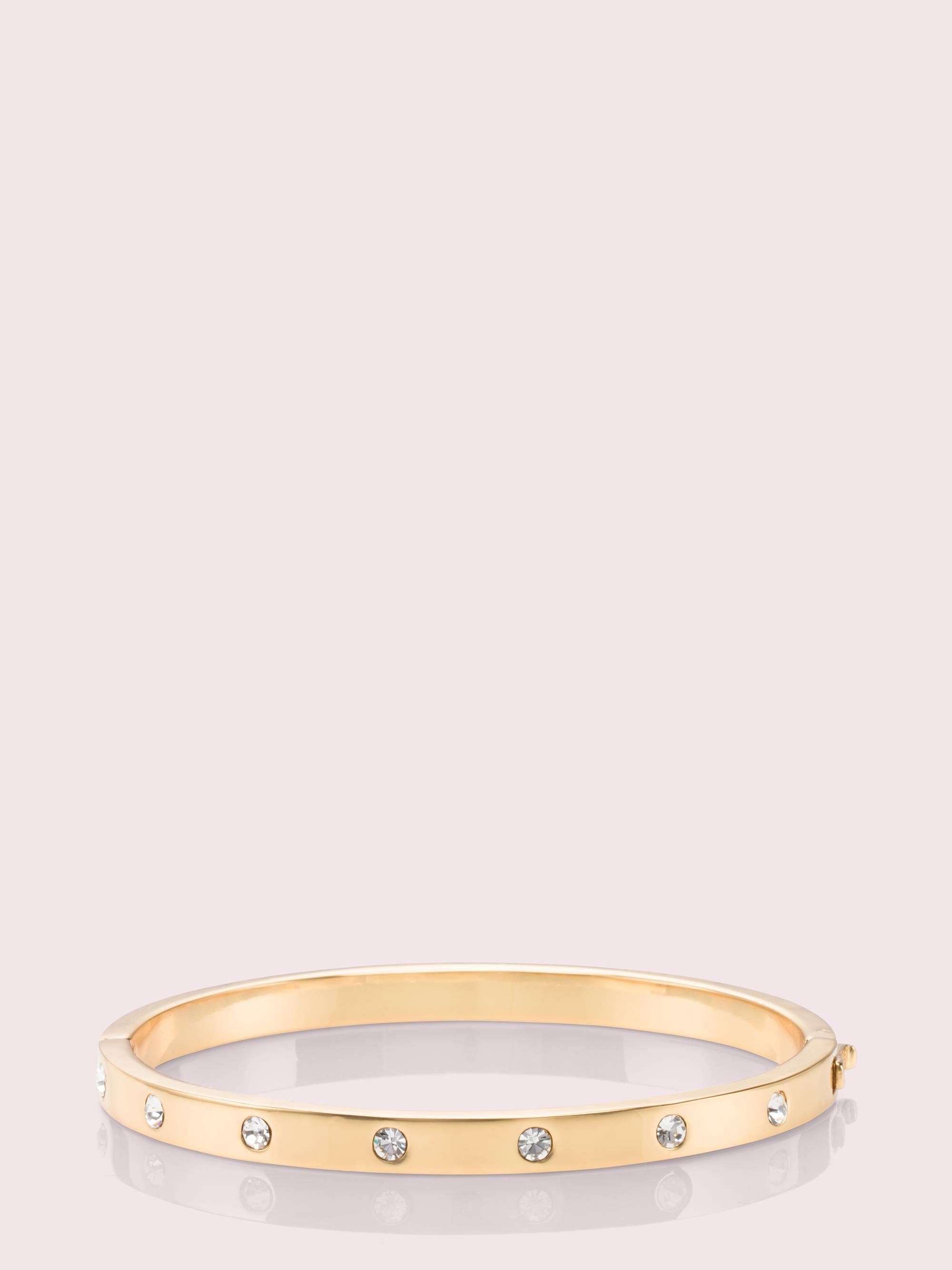 WBRUB744-Clear/Gold-set in stone hinged bangle