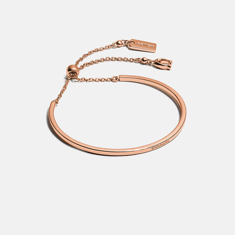 COACH-Signature Slider Bangle-Rose Gold.-C2717