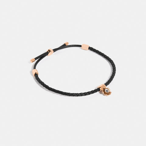 Friendship Slider Bracelet With Tea Rose Charm