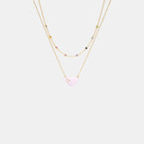 coach-Enamel Hrt Dbl Nck-C9490-Gold/Pink Multi
