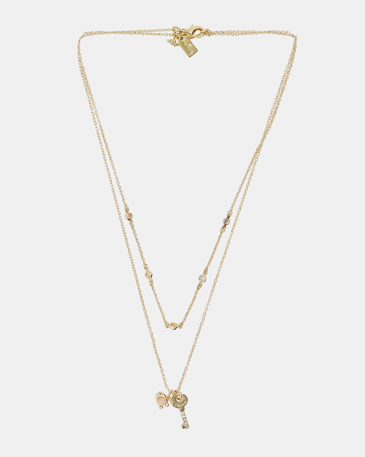 Double Chain Key Necklace