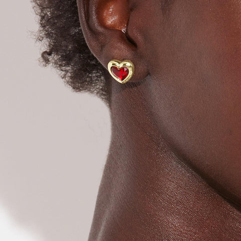 Heart Stud Earrings - COACH Saudi Arabia Official Site